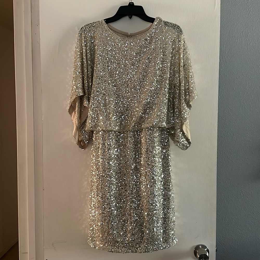 Jessica Howard Dolman Sleeve Sequin Dress - Size 6